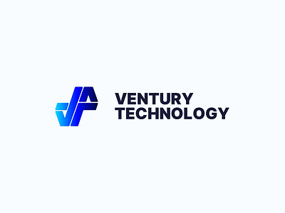 Ventury Technology Logo Design Proposal blue gradient logo brand identity branding business branding company logo corporate logo design high resolution logo logo logo concept logo inspiration marketing logo modern logo professional logo design tech logo technology branding ventury technology visual identity