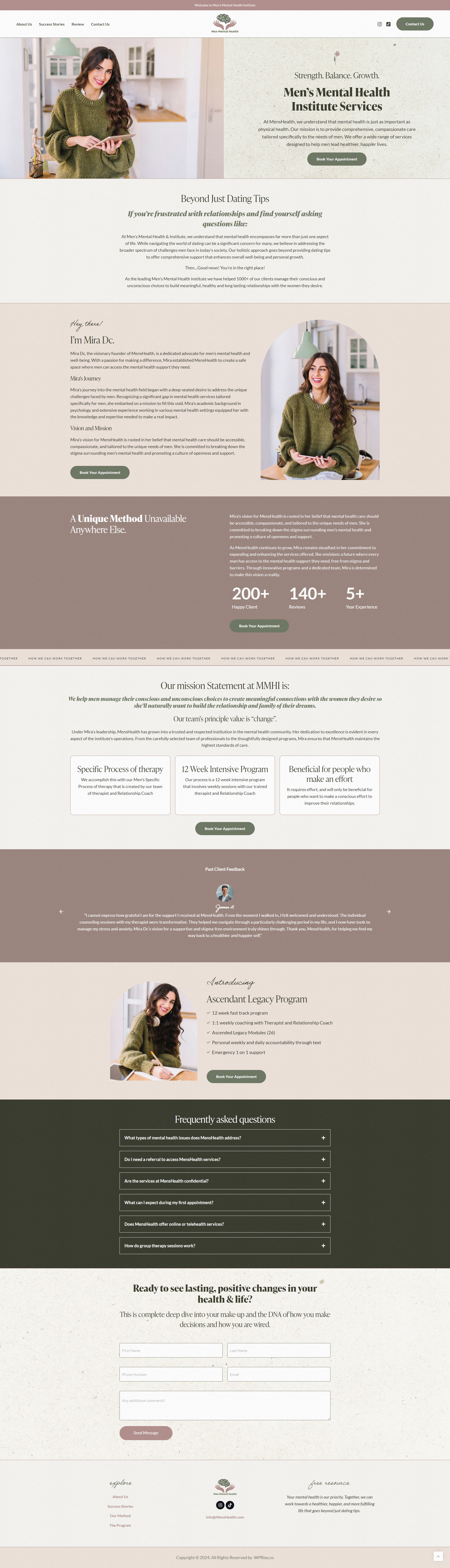 Men’s Mental Health Landing Page for Lead Generation design elementor template health landing page landing page men mental health landing page mens mental health mental health mental health landing page mental health website web design