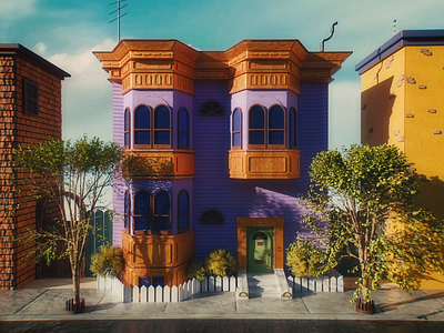 Geral's House From hey Arnold 3d aftereffects animation blender heyarnold motion graphics old cartoons rtxon