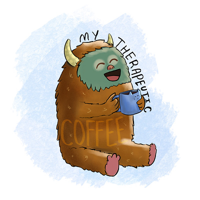 Coffee Monster artwork character design design graphic graphic design illustration