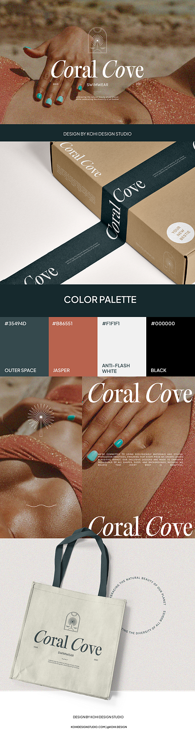Coral Cove | Branding + Packaging Design adobe cc adobe illustrator branding graphic design logo minimal modern packaging