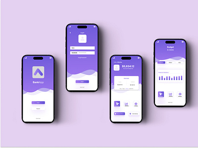 Bank App Mockup designed bankapp branding figma graphic design logo mockup ui