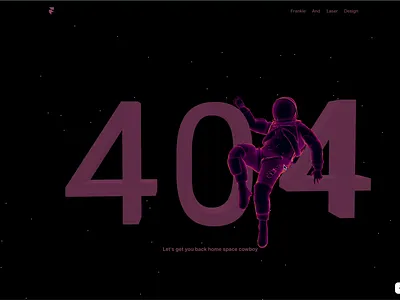 404 site Dribbble.com and Framer challenge - Space Cowboy lost 3d framer spline webdesigner webdeveloper webflow