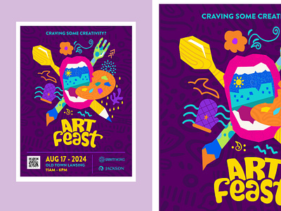 ArtFeast Poster Design events festival poster