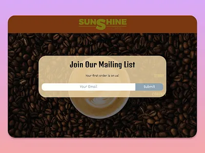 DailyUI #016 - Pop-Up Overlay cafe dailyui 016 figma mailing list overlay pop up ui ui design