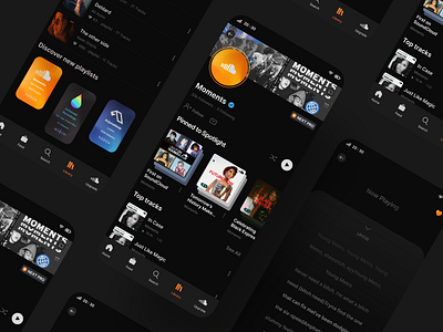 SoundCloud Collaborate Playlist music player app redesign soundcloud ui ui interface ui music player app uxui