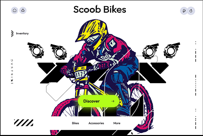 Scoob Bikes: Dynamic Landing for Your Cycling Journey branding dynamic graphic design illustration landing page motion graphics ui ux