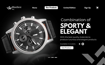 Watch website branding design e commerce modern design ui uiux ux watch watch website web design website website design