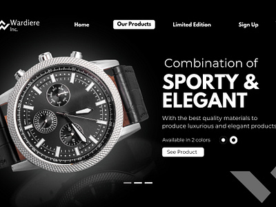 Watch website branding design e commerce modern design ui uiux ux watch watch website web design website website design