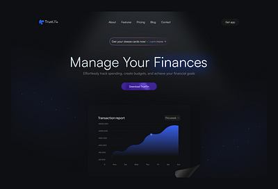 Fintech Hero Page finance fintech fintech landing page hero page landingpage saas ui uiux ux website