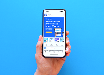 Paid Ads - LinkedIn | Fountain advertisement design figma graphic design inbound marketing marketing paid ads photoshop