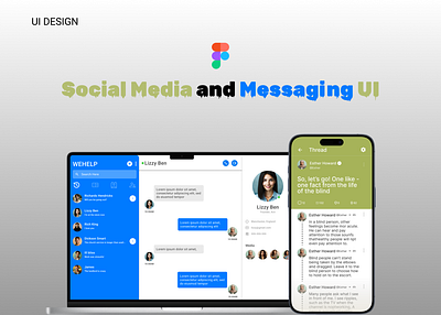 Multiple Social Media UI app branding design figma graphic design illustration logo ui ux vector