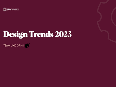 Design Trends Presentation design