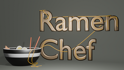 Ramen 3d branding graphic design