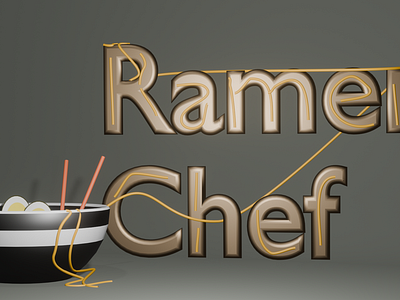 Ramen 3d branding graphic design