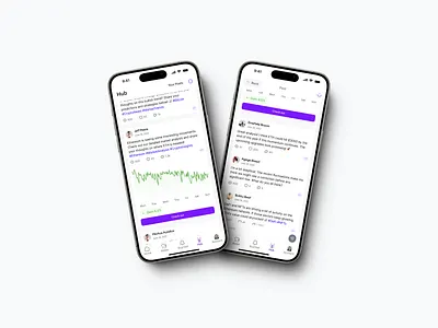Cryptocurrency Hub app community crypto design mobile ui ui