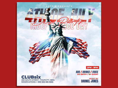 4th of July Flyer Template presidents day