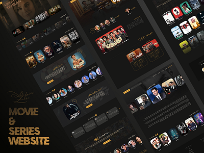 Movie and Series Website🎬 actor biography cinema dark mode design download movie imdb landing movie movie website product design series stream ui ui design uiux video web design website yellow