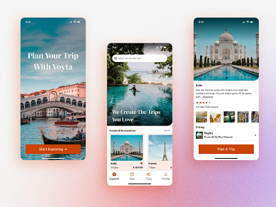 Travel App app design daily ui travel travel app trip booking ui ux design
