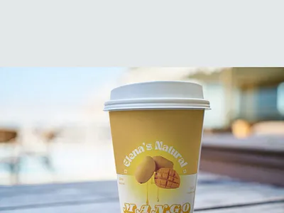 Elena's Natural Mango Drink 3d branding graphic design