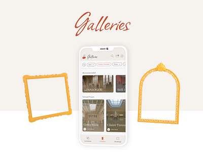 Galleries - Art Gallery Booking Mobile App app art booking branding clean design figma galleries graphic design illustration logo mobile museum ui ux