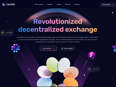 Defi Website chain abstraction crypto defi exchange landingpage onchain solana trading design wallet web3 web3 designer web3 product designer web3 ui designer web3 website website