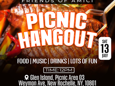 Picnic hangout summer poster branding deisgn poster design flyer flyers graphic design graphic designer typography