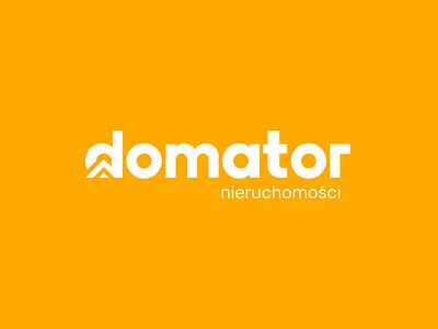 Domator Real Estate brand brand design branding design graphic design logo logotype minimal modern orange real estate vector