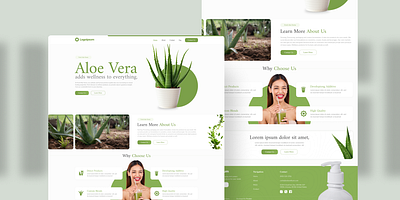 Aloe Vera Website Design graphic design ui