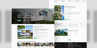 Real Estate Website graphic design ui