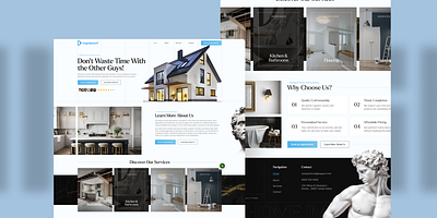 Home Improvement Website graphic design ui