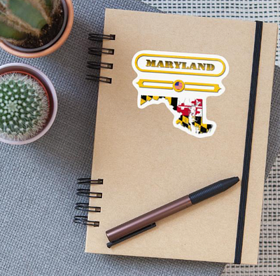 MARYLAND MAP, MARYLAND, UNITED STATES. SAMER BRASIL. Sticker @samerbrasil design illustration logo map maps maryland maryland map samer brasil sticker usa