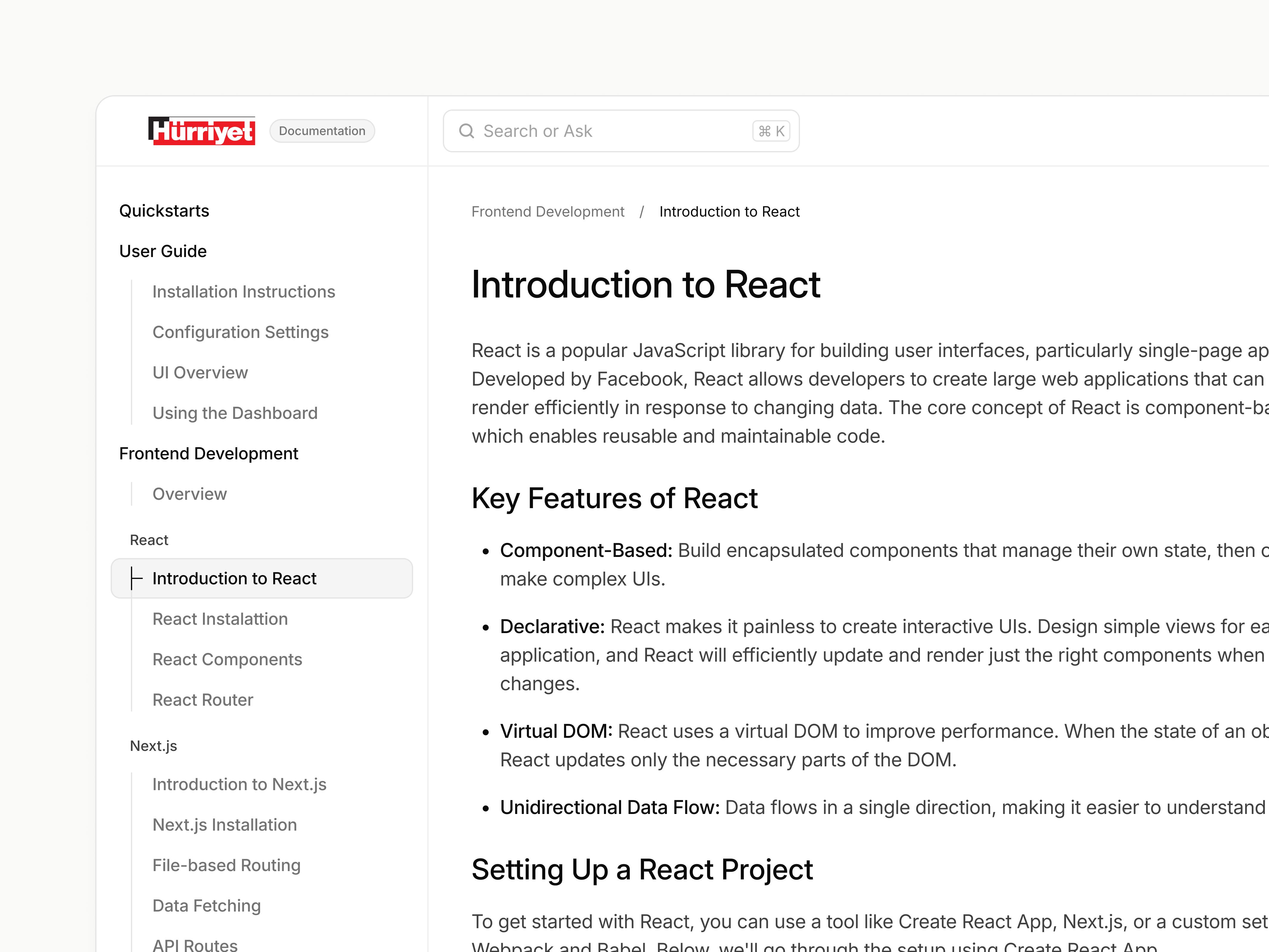 Hürriyet ✧ Docs: Navigation ai animation app article ask blog code design design system desktop docs edit graphic design mobile mobileapp news react system ui ux