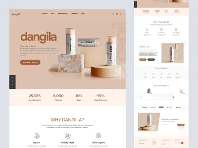 Shopify store design for Cosmetic Website cosmetic ecommerce homepage online store shopify shopify store small store store web design website