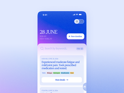 Health journal app aesthetic design app design blue app branding design health app health journal app mobile design ui uidesign uiux ux uxdesign