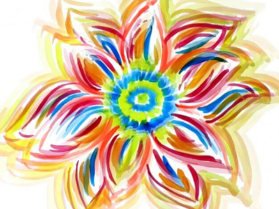 tie dye aesthetic flower aesthetic branding bright colorful floral flower graphic design illustration tiedye tiedyeflower vector