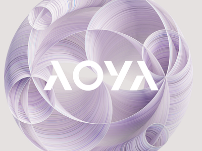 A O Y A Spatial Audio - Logo Design audio branding cutting edge dolby futuristic letter a letter y logo logo design logotype minimalist purple sharp tech