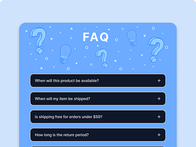 FAQ Section branding ui ux