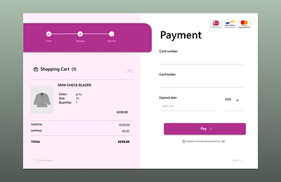 #DailyUI | 002-Credit Card Checkout credit card checkout interface payment ui user interface ux uxui