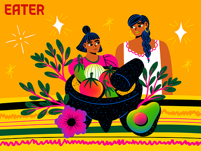 ❤️‍🔥🥑Eater | Editorial Food Illustration🌶️✨ artwork character designer colorful digital illustration editorial illustration food food illustration graphic design illustration illustrator mexican food mexican illustrator salsa spot illustration