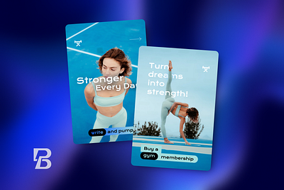 Fitness Club / Creative branding design graphic design media post vector