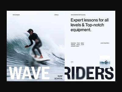 Wave riders - Surf school hero concept design hero landing page site surf surf school surfing ui ui ux ui design uiuxdesign web web design website