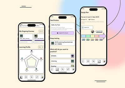 English Learning UI Design graphic design ui