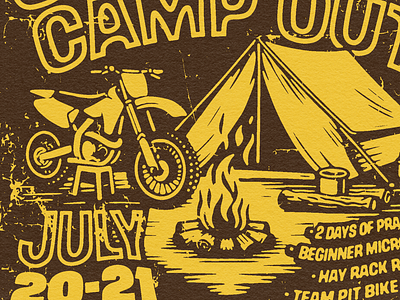 Oak Ridge Summer Camp branding design dirtbike drawing graphic design illustration logo motocross screenprint