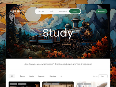 Ullen Sentalu - Study Page art blog blog page design desktop landing page landing page design museum redesign ui ui design uidesign uiinpirations uiinspiration uitrends uiux uiuxdesign uiuxtrend uiuxtrends website