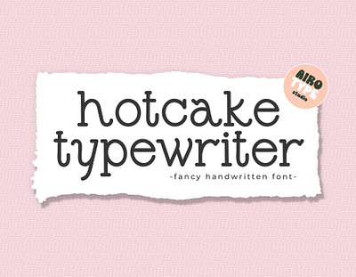 Hotcake Typewriter - Vintage Monoline Font boho font design font fonts handwriting handwritten lettering monoline font nostalgic font old font oldish font retro retro font single line font typeface typewriter typewriter font typography vintage vintage font