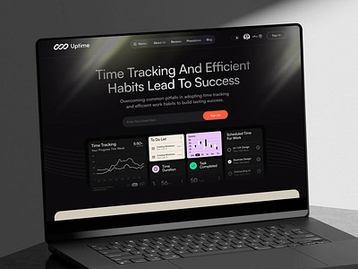 Uptime - Time Tracking Platform agency ai dashboard digital elementor framer landing marketing page platform saas software time tracking ui webflow website wordpress