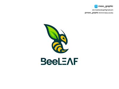 BeeLEAF Logo branding design graphic design icon illustration logo logo design logotype vector