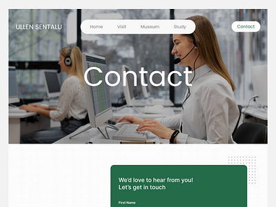 Ullen Sentalu - Contact Page contact contact page design page ui ui design uidesign uitrends uiux