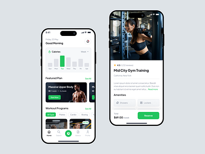 Fitness & Workout Mobile App ai powered coaching diet fitness fitness app fitness app design fitness mobile app fitness tracking gym gym app health ios smart workouts sport sport app sport tracking ui8 virtual coach workout workout app